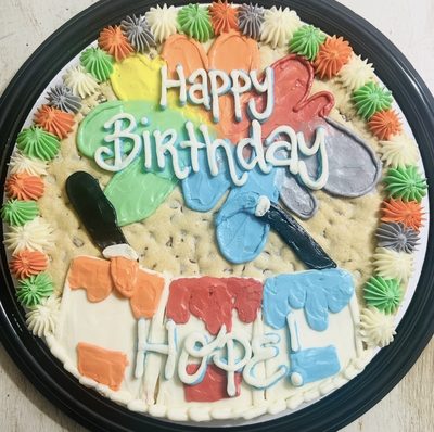Artist palette cookie cake