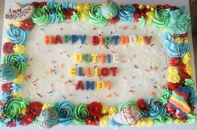 Birthday cookie cake