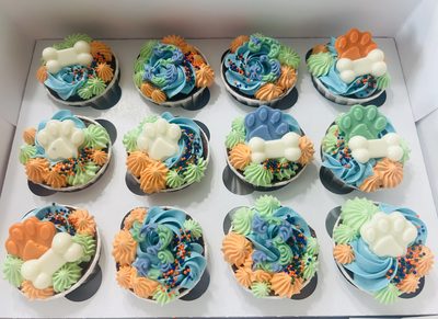 Puppy paw cupcakes