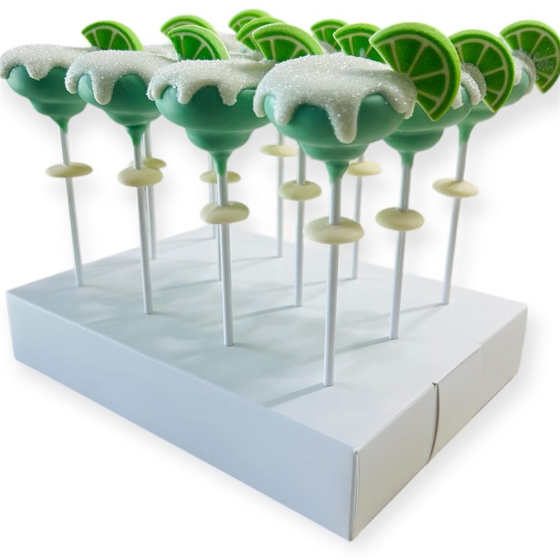 Margarita-shaped cake pops with lime wheels from Treat Yourself Cake Pops
